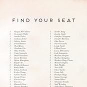 "Every Single Dawn With You" - Seating Chart in Forest by Petra Kern - Close Up