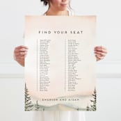 "Every Single Dawn With You" - Seating Chart in Forest by Petra Kern - With Person for Scale