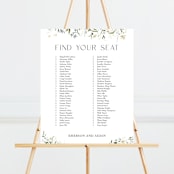 "Fleur" - Seating Chart in Lily by Everett Paper Goods - Front