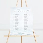 "At Sea" - Seating Chart in Sky by Nicoletta Savod - Front