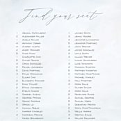 "At Sea" - Seating Chart in Sky by Nicoletta Savod - Close Up