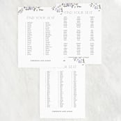 "Sweeping Vine" - Seating Chart in Periwinkle by Itsy Belle Studio - Text Layout Options for Large Signs