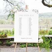 "Sweeping Vine" - Seating Chart in Periwinkle by Itsy Belle Studio - In Use