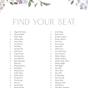"Sweeping Vine" - Seating Chart in Periwinkle by Itsy Belle Studio - Close Up
