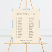 "Checker Wash" - Seating Chart in Ivory by Baumbirdy - Front