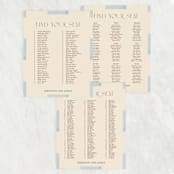"Checker Wash" - Seating Chart in Ivory by Baumbirdy - Text Layout Options for Large Signs