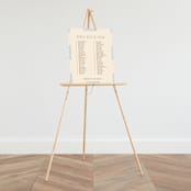"Checker Wash" - Seating Chart in Ivory by Baumbirdy - On Large Standing Easel (sold separately)