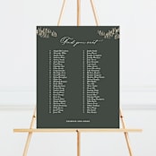"Peaks" - Seating Chart in Hunter by Sarah Brown - Front