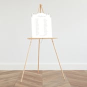 "Romantic Wreath" - Seating Chart in Chantilly by Wildfield Paper Co - On Large Standing Easel (sold separately)