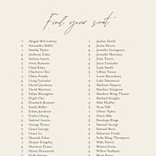 "Together" - Seating Chart in Cream Puff by Pixel and Hank - Close Up