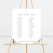 "Great Outdoors" - Seating Chart in Forest by Petra Kern - Front