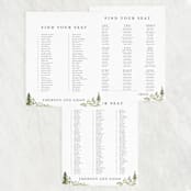 "Great Outdoors" - Seating Chart in Forest by Petra Kern - Text Layout Options for Large Signs