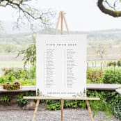 "Great Outdoors" - Seating Chart in Forest by Petra Kern - In Use