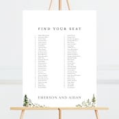 "Great Outdoors" - Seating Chart in Forest by Petra Kern - Front