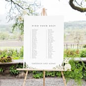 "Great Outdoors" - Seating Chart in Forest by Petra Kern - In Use