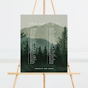"The Forest" - Seating Chart in Jade by Elly - Front