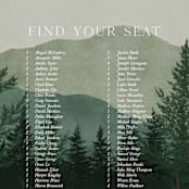 "The Forest" - Seating Chart in Jade by Elly - Close Up