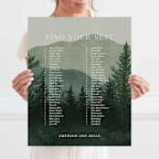 "The Forest" - Seating Chart in Jade by Elly - With Person for Scale