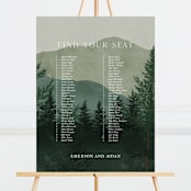 "The Forest" - Seating Chart in Jade by Elly - Front