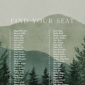 "The Forest" - Seating Chart in Jade by Elly - Close Up
