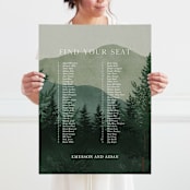 "The Forest" - Seating Chart in Jade by Elly - With Person for Scale