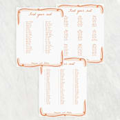 "Giardino" - Seating Chart in Flame by Pati Cascino - Text Layout Options for Large Signs