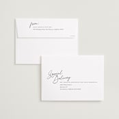 "three" - Save the Dates in Pearl by Melanie Kosuge - FREE Recipient Addressing