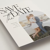 "Penelope" - Save the Dates in Ecru by Morgan Kendall - Detail