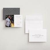 "Simply Striking" - Save the Dates in Gold Giltz by Stacey Meacham - Assembled