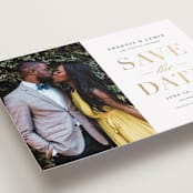 "Simply Striking" - Save the Dates in Gold Giltz by Stacey Meacham - Detail