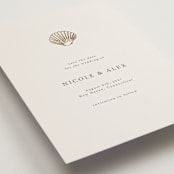 "Simple Seashell" - Save the Dates in Sand by Hannah Bowman - Detail