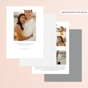 "Write our future" - Save the Dates in Cotton by Stacey Meacham - Back of Card Options