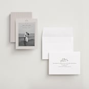 "Modern Monogram" - Save the Dates in Dove by Rachelle Clarke - Assembled