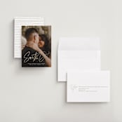 "Willow" - Save the Dates in Powder by Sandra Picco Design - Assembled