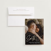 "Willow" - Save the Dates in Powder by Sandra Picco Design - Save the Date with Envelope