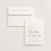 "Aula" - Save the Dates in Snow by Itsy Belle Studio - Save the Date with Envelope