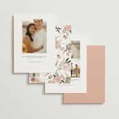 "Botanical Edge" - Save the Dates in Blush by Susan Moyal - Back of Card Options