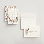 "Botanical Edge" - Save the Dates in Blush by Susan Moyal - Assembled
