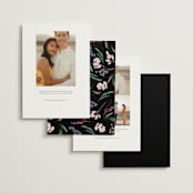 "Bold Bouquet" - Save the Dates in Midnight by Susan Moyal - Back of Card Options