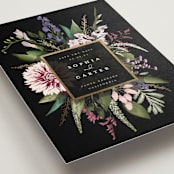 "Bold Bouquet" - Save the Dates in Midnight by Susan Moyal - Detail