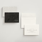 "Brush Script" - Save the Dates in Noir by Eric Clegg - Assembled