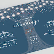 "Garden Lights" - Save the Dates in Navy by Hooray Creative - Detail