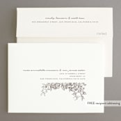 "Engraved Flowers" - Save the Dates in Latte by Phrosné Barwood - FREE Recipient Addressing