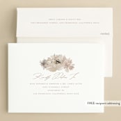 "symphonious" - Save the Dates in Tea Rose by Design Lotus - FREE Recipient Addressing