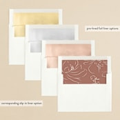 "symphonious" - Save the Dates in Tea Rose by Design Lotus - Envelope Liner Options