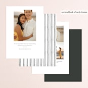 "Mood" - Save the Dates in Cotton by Stacey Meacham - Back of Card Options