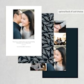 "Our Day" - Save the Dates in Navy by Susan Moyal - Back of Card Options