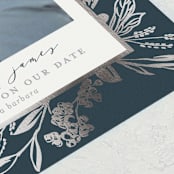 "Our Day" - Save the Dates in Navy by Susan Moyal - Detail