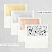 "Our Day" - Save the Dates in Navy by Susan Moyal - Envelope Liner Options