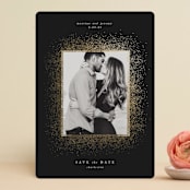 "Glittery Shine" - Save the Dates in Tuxedo by Lori Wemple - Front